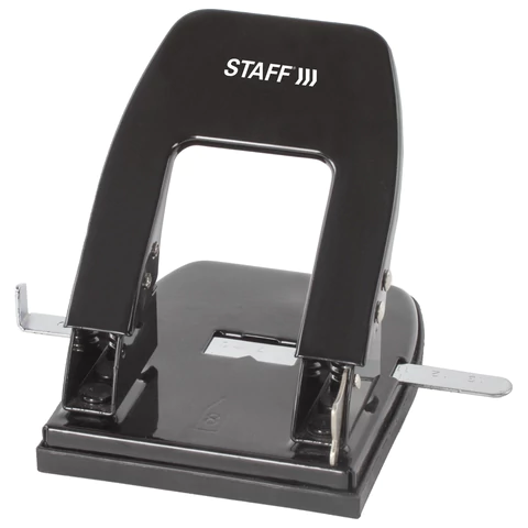 Дырокол металлический STAFF "Manager", до 30 листов, черный