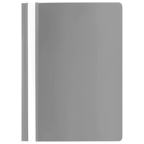 Папка-скоросшиватель пластиковый STAFF, А4, 100/120 мкм, серый