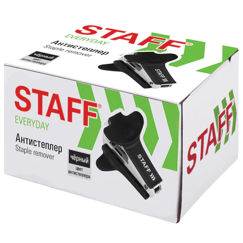 Антистеплер для скоб № 10 и № 24/6, STAFF "EVERYDAY", черный,