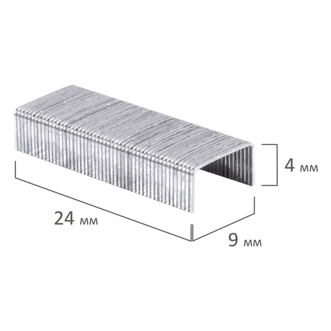 Скобы для степлера 1000 штук, STAFF "EVERYDAY"