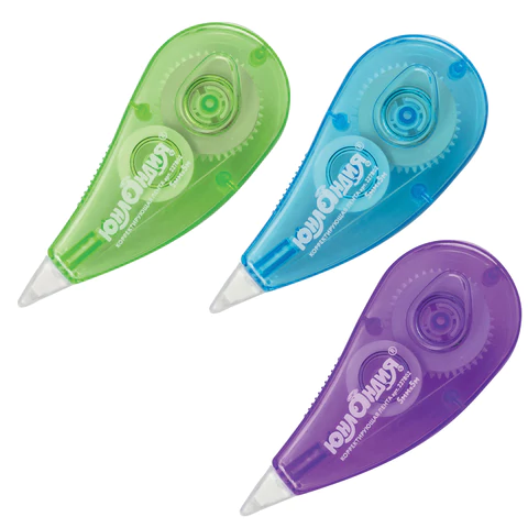 Корректирующая лента ЮНЛАНДИЯ "КАПЛЯ", 5 мм х 5 м, корпус ассорти