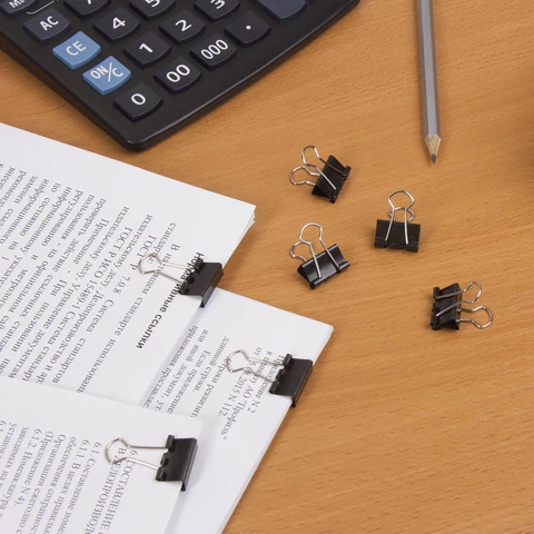 Зажимы для бумаг STAFF "EVERYDAY", КОМПЛЕКТ 12 шт., черные