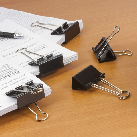 Зажимы для бумаг большие STAFF "EVERYDAY", КОМПЛЕКТ 12 шт., 51 мм, на 230 листов, черные