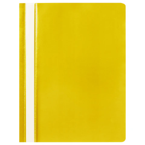 Папка-скоросшиватель пластиковый STAFF, А4, 100/120 мкм, желтый