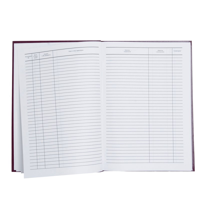 Книга канцелярская для исходящей корреспонденции, A4, 100 листов, темно-зелёный