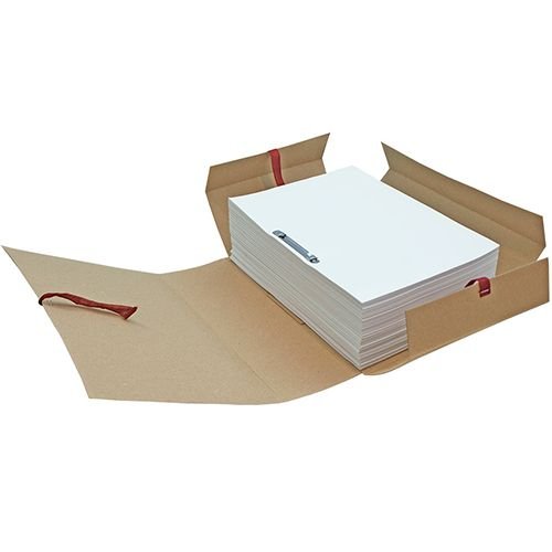 Папка-скоросшиватель с завязками, 70 мм, 4 завязки, крафт