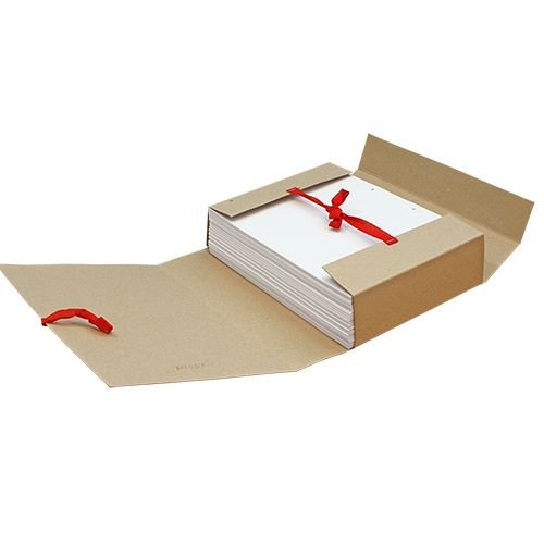 Папка для бумаг с завязками, 70 мм, 4 завязки, крафт