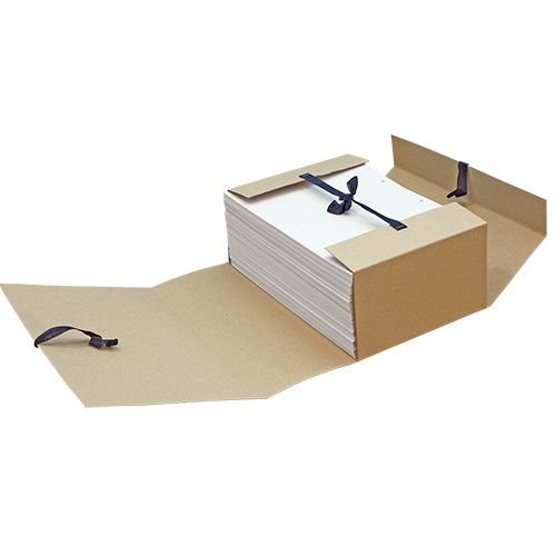 Папка для бумаг с завязками, 120 мм, 4 завязки, крафт