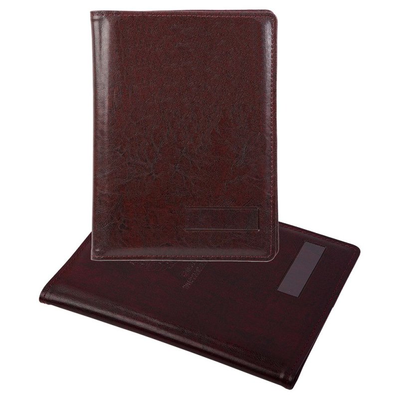 Папка На подпись А4 (кожзам/картон) коричневая с карманом