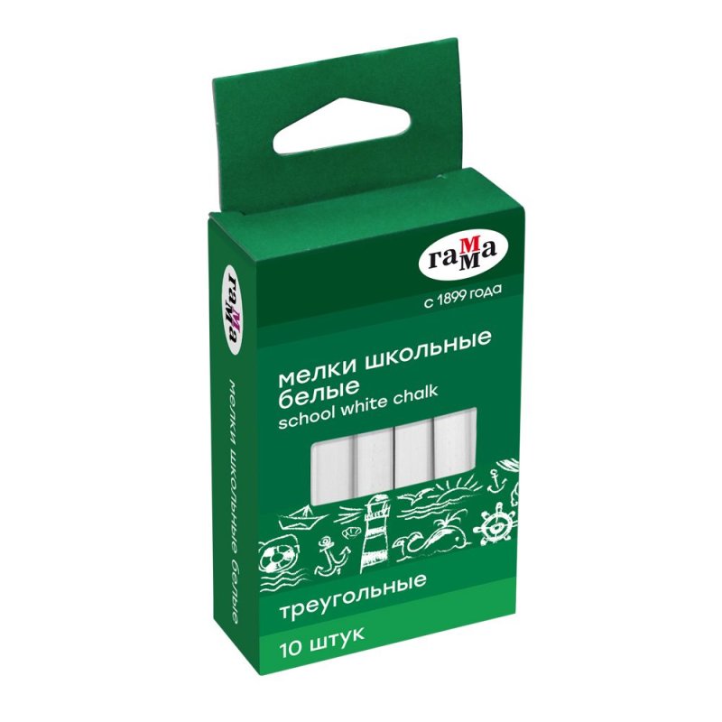 Мелки для доски треугольные 