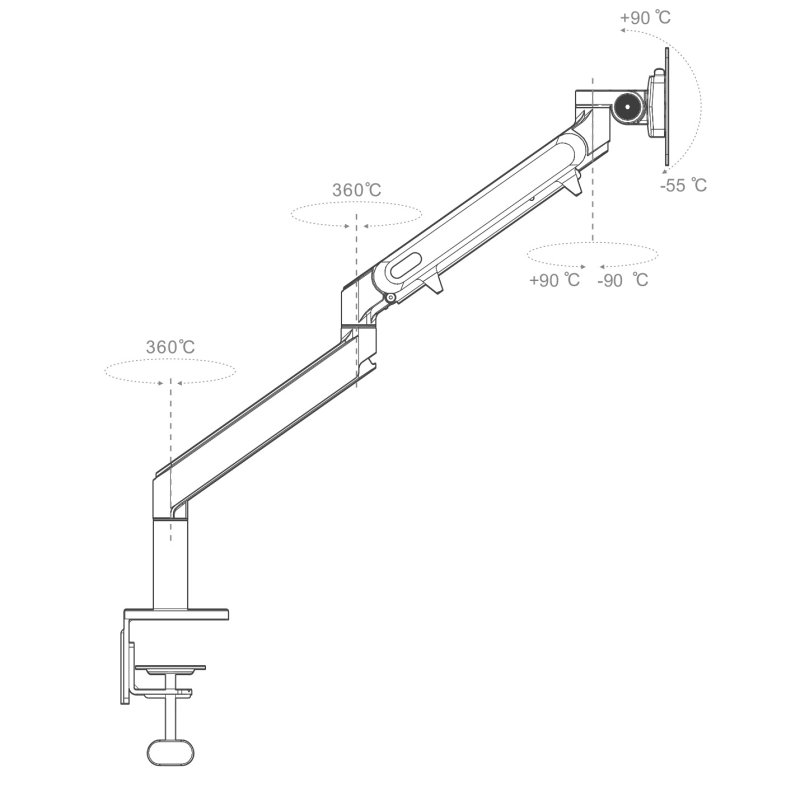 Кронштейн для монитора AK-MA02S, черный