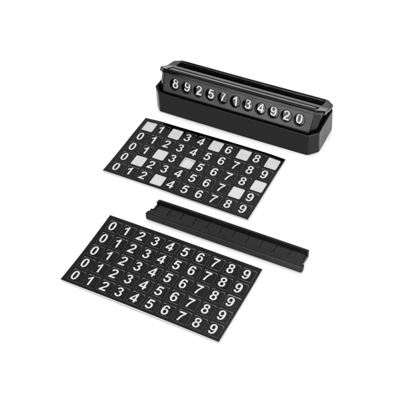 Автовизитка Oasis «Tempark» с номером телефона для временной парковки, черный