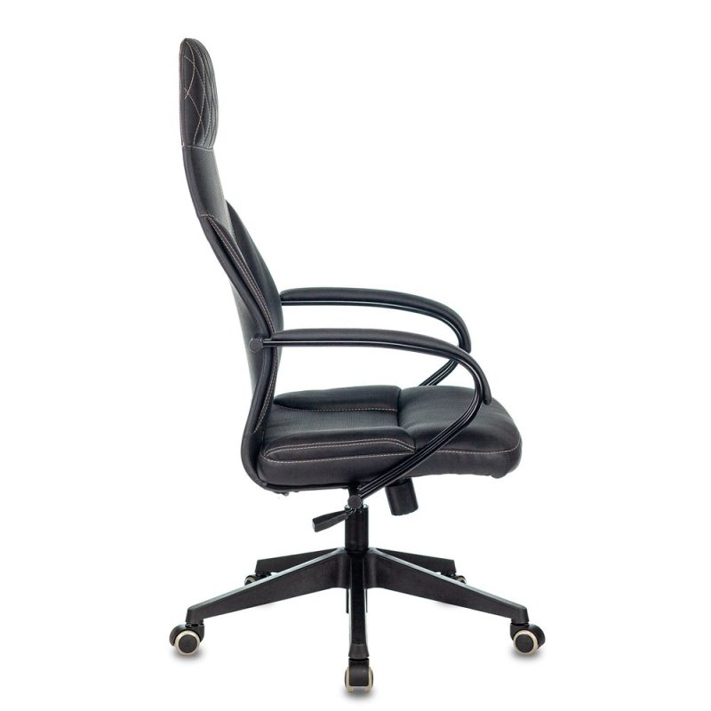 Кресло для руководителя Бюрократ CH-608/ECO, эко.кожа, пластик, черный