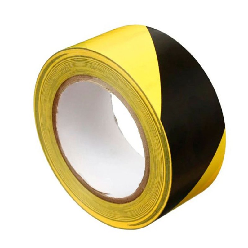 Клейк. лента разметочная 50 мм*33 м, 50 мкм, желто-черный