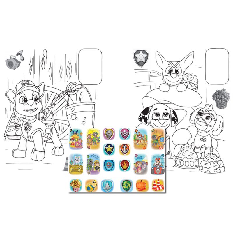 Раскраска с наклейками 