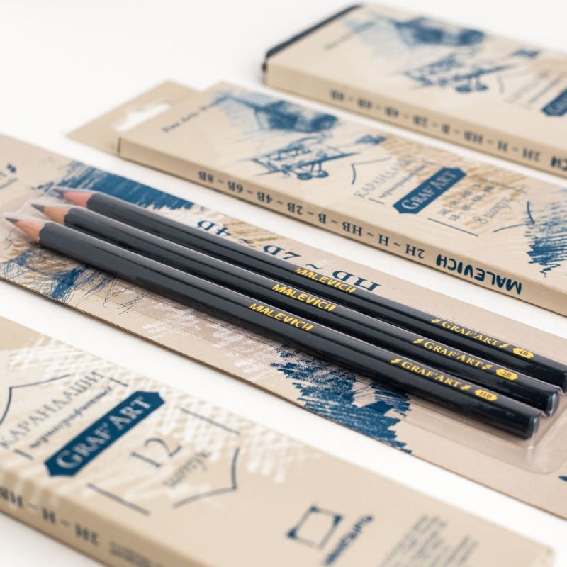 Набор чернографитных карандашей Малевичъ 