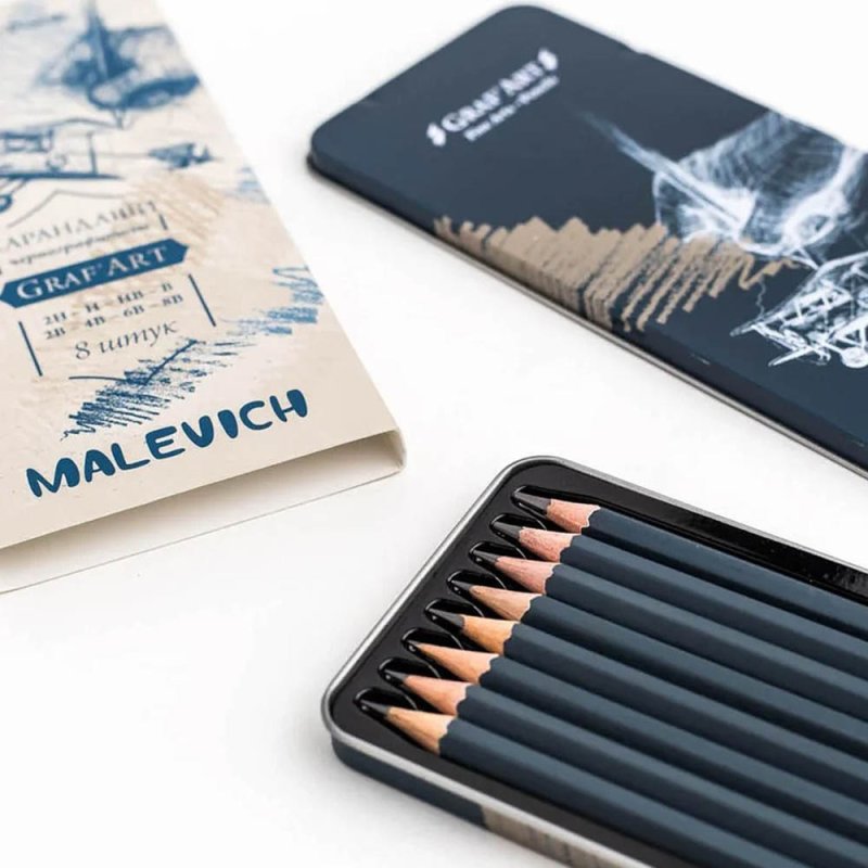 Набор чернографитных карандашей Малевичъ 
