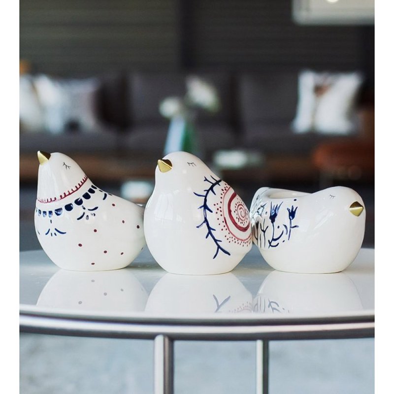 Ваза «Птица с ожерельем», керамика, белый