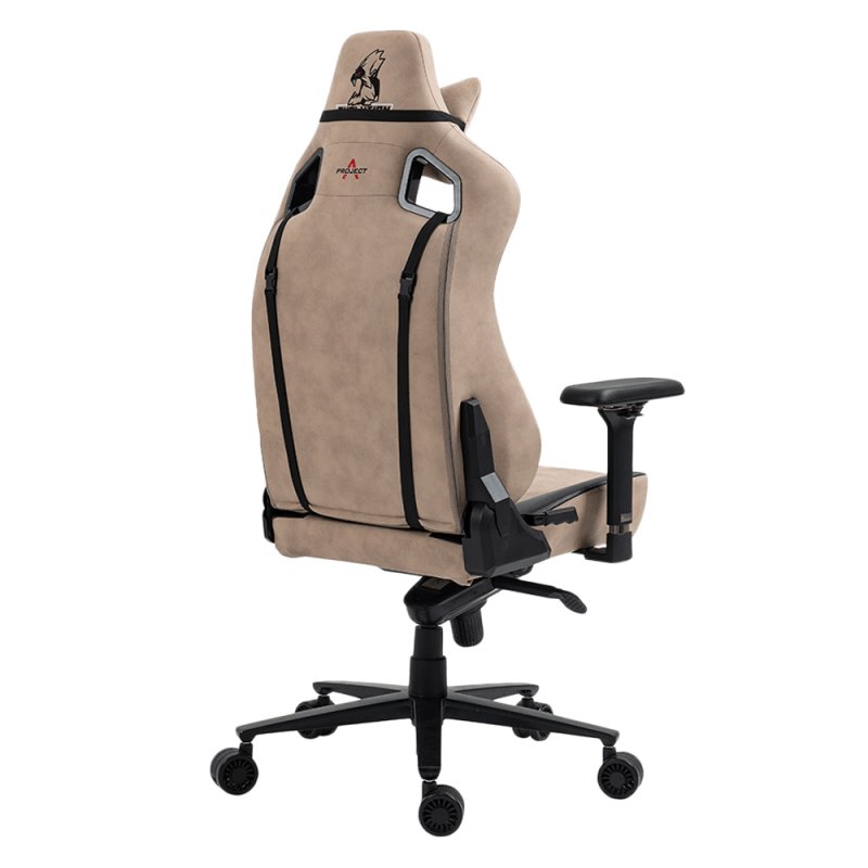 Кресло игровое Evolution Project A Fabric, искусствнная замша, металл, бежевый