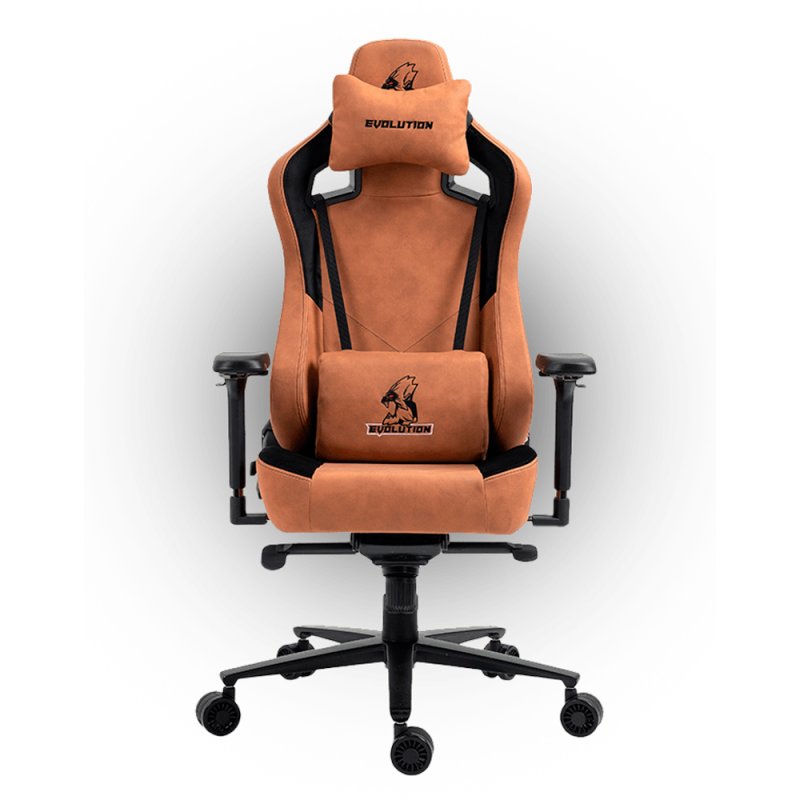 Кресло игровое Evolution Project A Fabric, искусственная замша, металл, коричневый