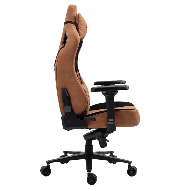 Кресло игровое Evolution Project A Fabric, искусственная замша, металл, коричневый