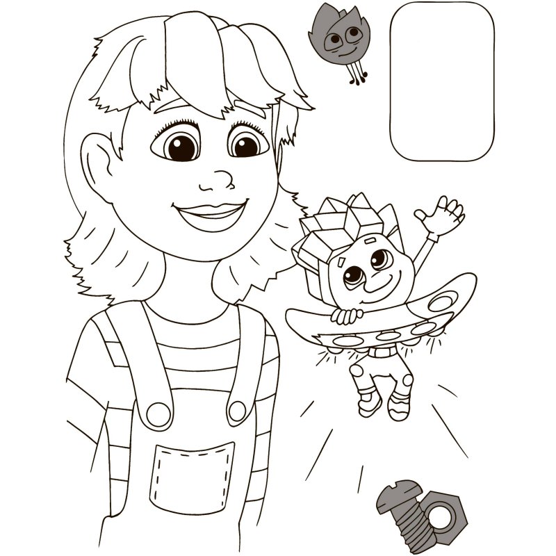 Раскраска с наклейками 