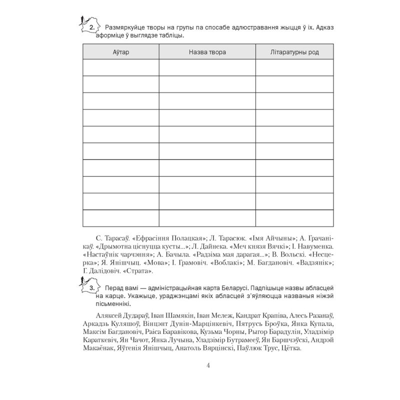 Беларуская лiтаратура. 8 клас. Рабочы сшытак, Міхновіч Н. А.