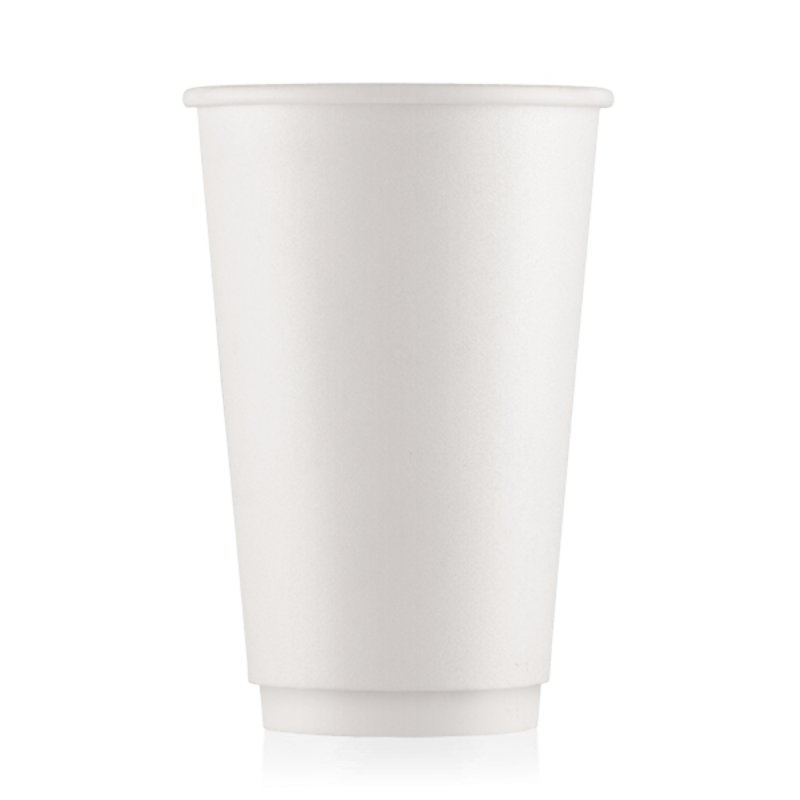 Стакан картонный Ecocups, 20 шт, 400 мл, 2 слоя, белый