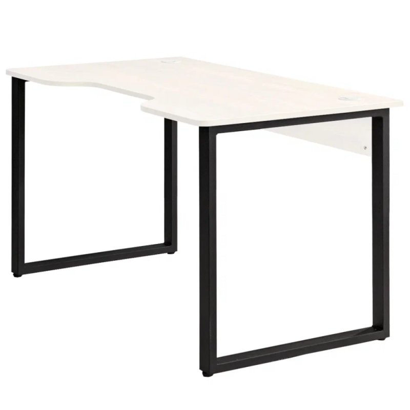 Стол компьютерный игровой Millwood Лофт Гонконг (ДТ-3), 1300x700 мм, дуб белый крафт, черный