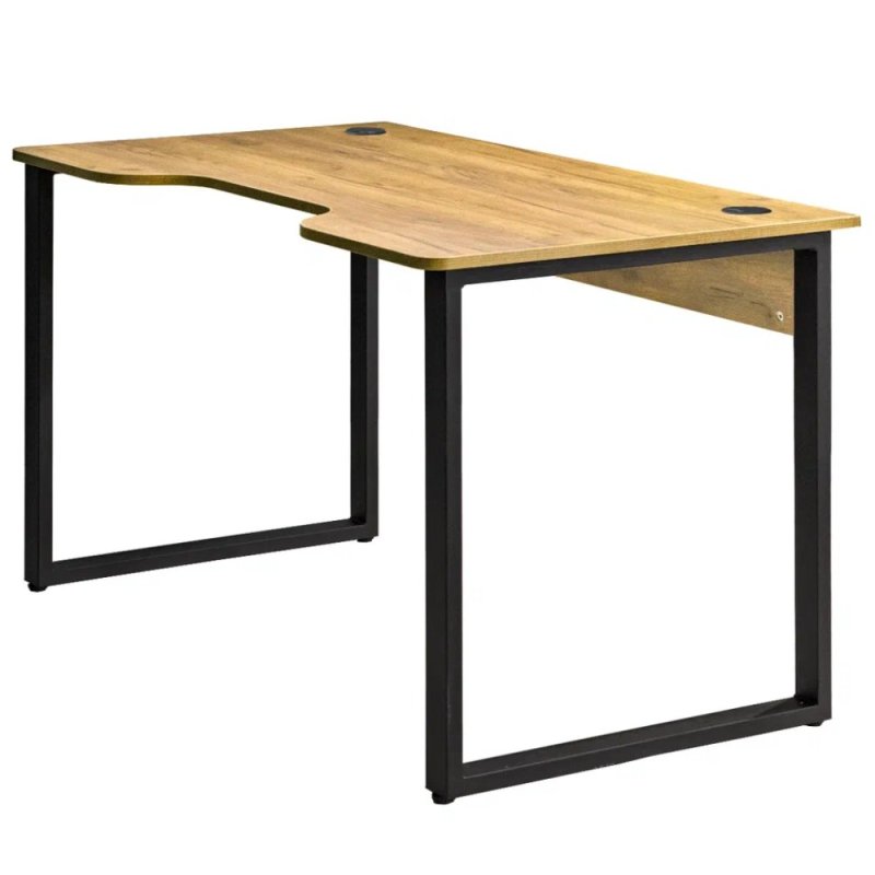 Стол компьютерный игровой Millwood Лофт Гонконг (ДТ-3), 1300x700 мм, дуб золотой крафт, черный