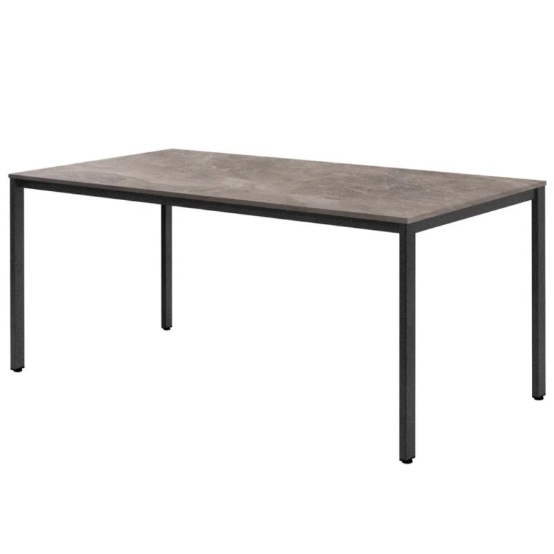 Коллекция Millwood Стол Сеул ЛДСП, 1600x800, 18 мм, бетон, металл графит