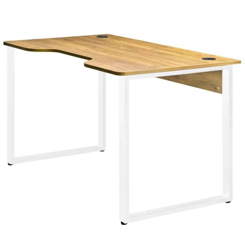 Стол компьютерный игровой Millwood Лофт Гонконг (ДТ-3), 1200x700 мм, дуб золотой крафт, белый