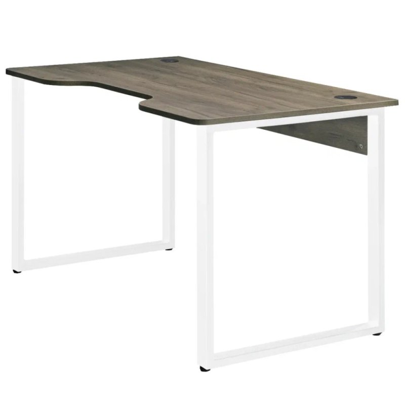 Стол компьютерный игровой Millwood Лофт Гонконг (ДТ-3), 1300x700 мм, сосна пасадена, белый