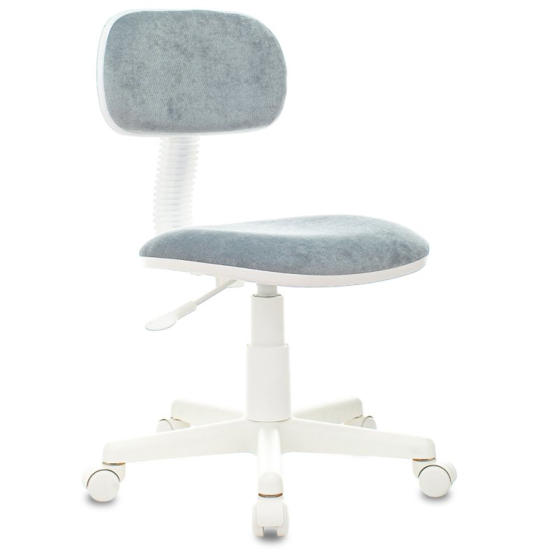 Кресло детское Бюрократ CH-W201NX, ткань, пластик, серо-голубой