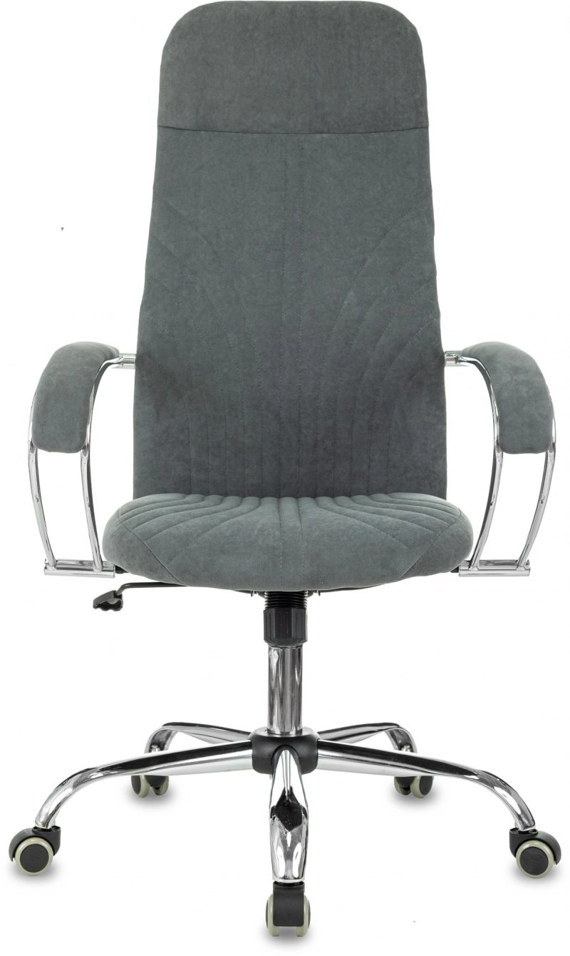 Кресло д/руководителя Бюрократ CH-610SL ткань, т.-серый, крестов. хром
