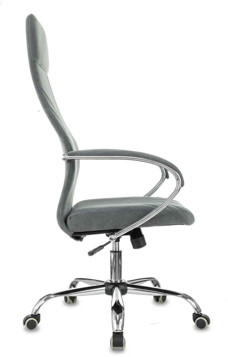 Кресло д/руководителя Бюрократ CH-610SL ткань, т.-серый, крестов. хром