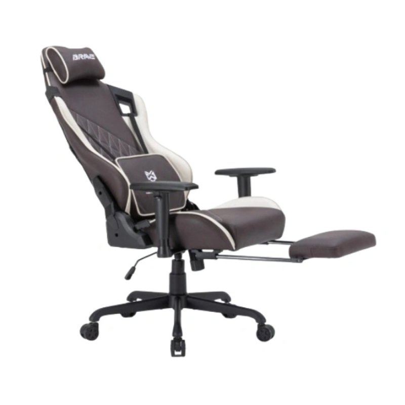 Кресло игровое BRAVE WS-2 Hulk Dark Grey иск.замша, коричневый