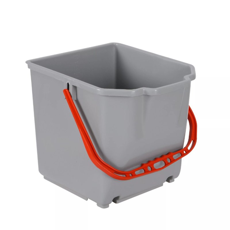 Ведро 25л, серый, красный