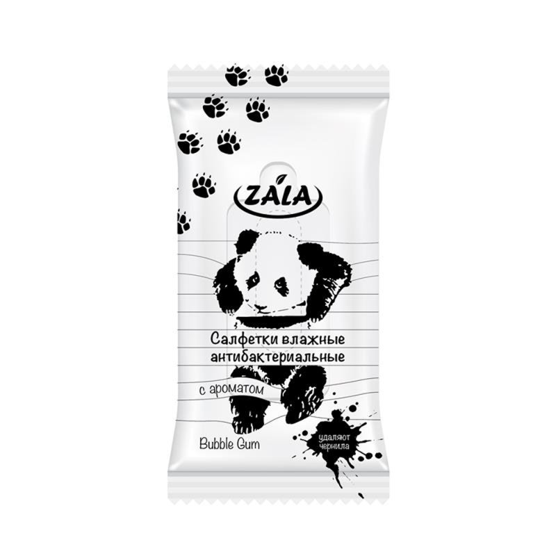 Салфетки влажные гигиенические антибактериальные с клапаном, с ароматом Bubble Gum, 12 шт