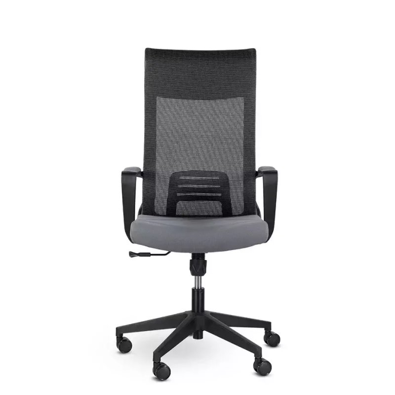 Кресло д/руководителя UTFC Рекорд М-878 ткань, серый, крестов. пластик