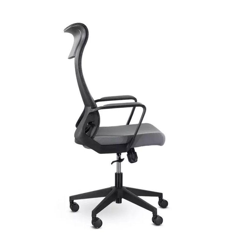 Кресло д/руководителя UTFC Рекорд М-878 ткань, серый, крестов. пластик