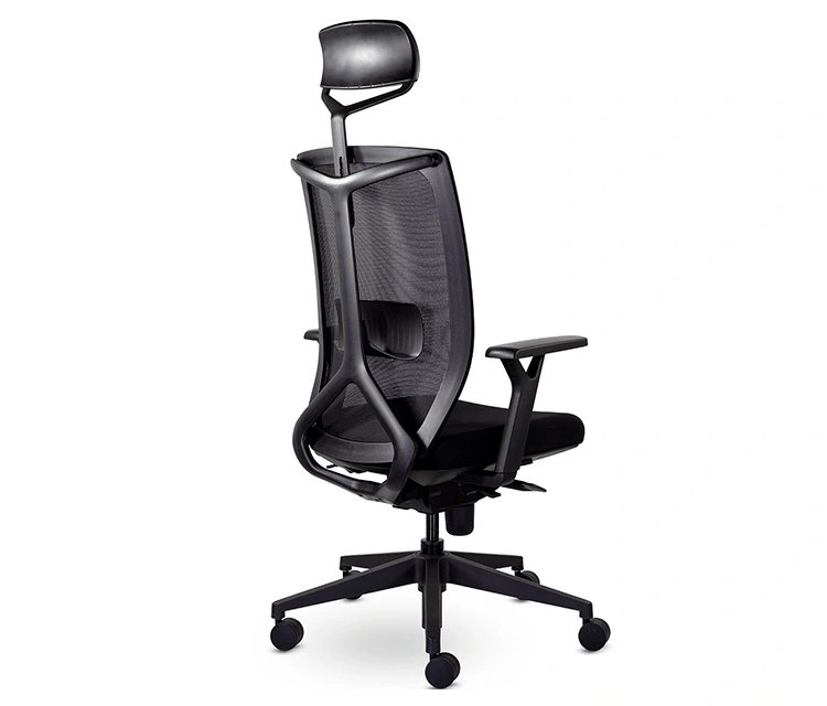 Кресло д/руководителя UTFC Профи М-900 сетка/ткань, черный, крестов. пластик, с подголов.