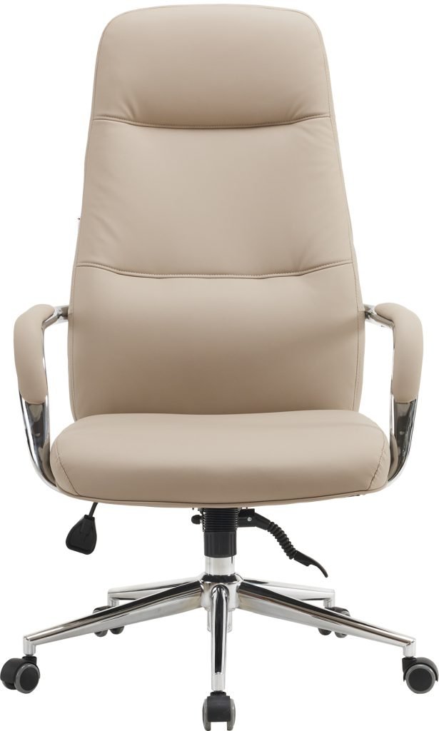 Кресло д/руководителя EVERPROF Vesta экокожа, бежевый, крестов. хром
