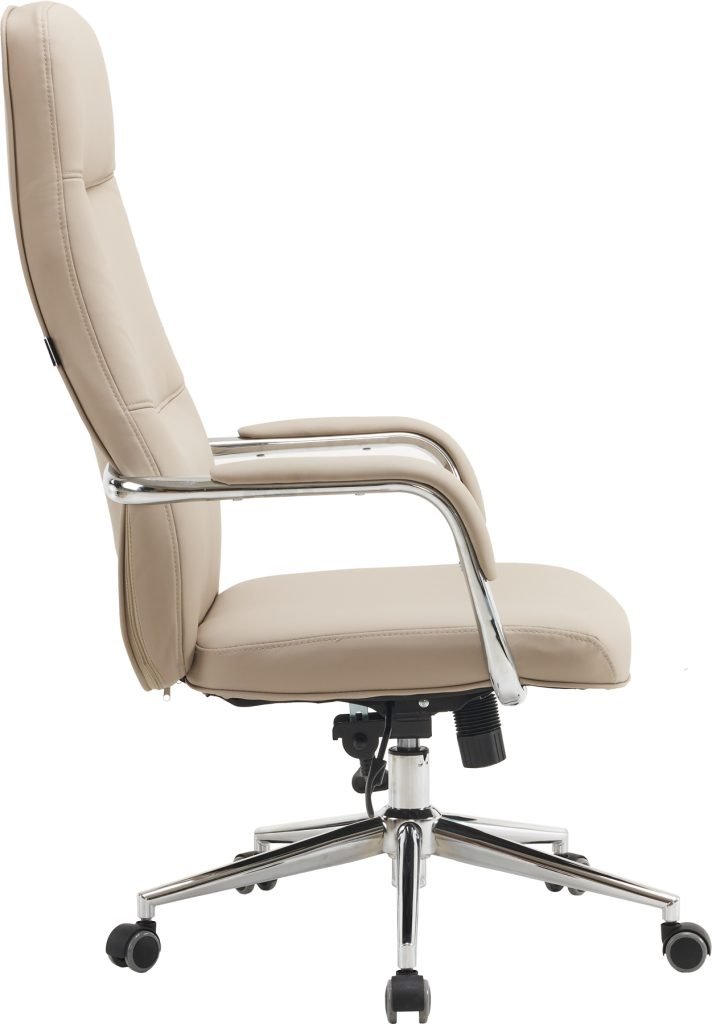Кресло д/руководителя EVERPROF Vesta экокожа, бежевый, крестов. хром