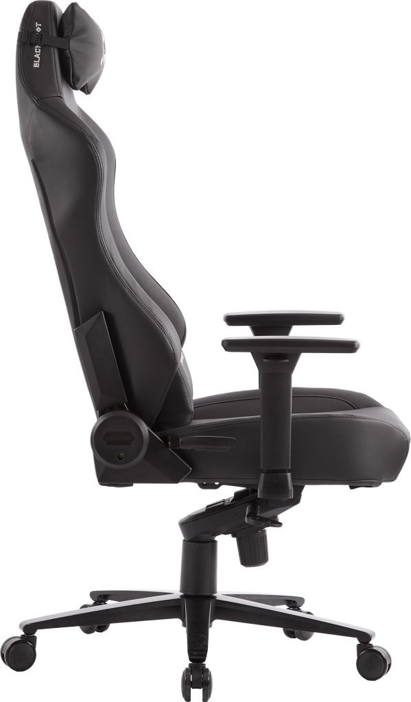 Кресло игровое EVERPROF Blackshot экокожа, черный, крестов. металл