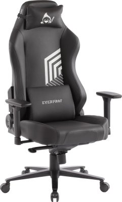 Кресло игровое EVERPROF Hanzo экокожа, черный, крестов. металл