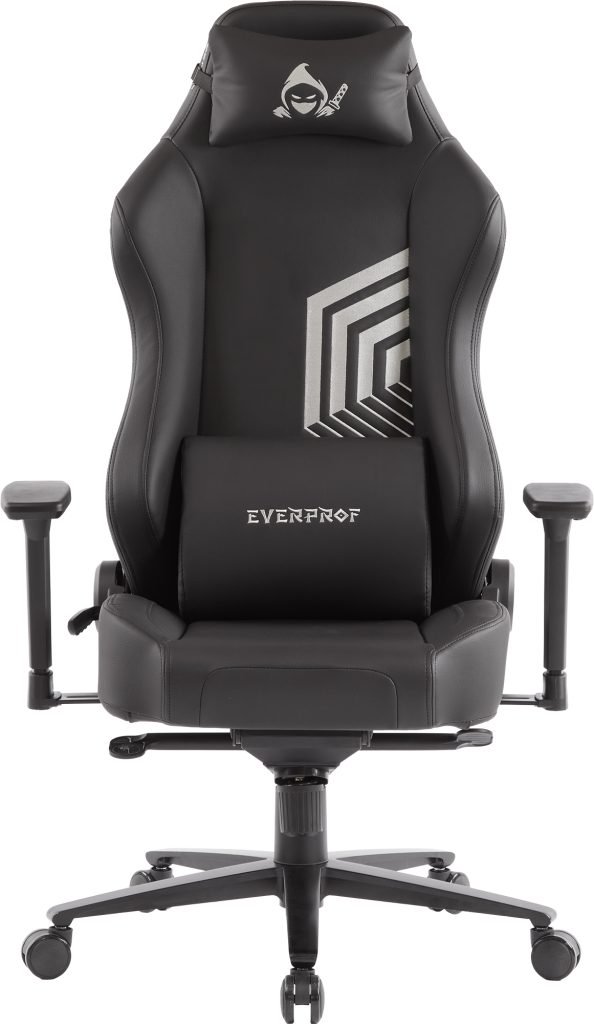 Кресло игровое EVERPROF Hanzo экокожа, черный, крестов. металл