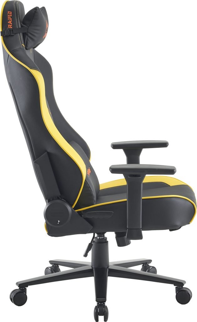 Кресло игровое EVERPROF Rapid экокожа, черный/желтый, крестов. металл