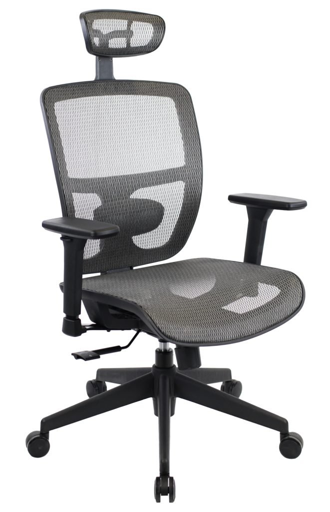 Кресло д/руководителя EVERPROF Dublin сетка, серый, крестов. пластик