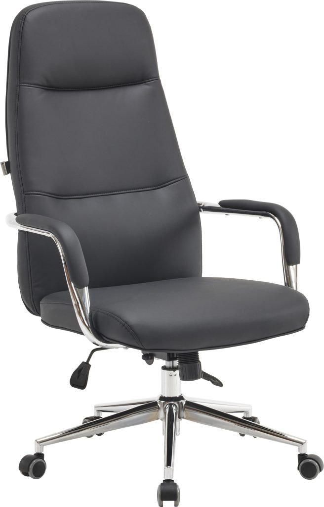 Кресло д/руководителя EVERPROF Vesta экокожа, черный, крестов. хром
